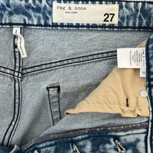Rag & Bone Alex High Rise Ankle Straight Medium Blue High Waisted Jeans - Picture 3 of 4